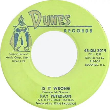Ray Peterson - Is It Wrong / Slowly