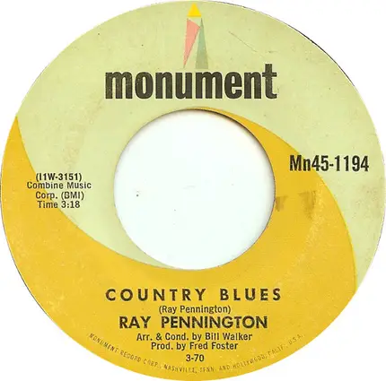Ray Pennington - You Don't Know Me / Country Blues