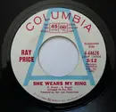 7inch Vinyl Single - Ray Price - She Wears My Ring - company sleeve