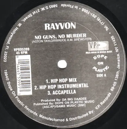 Rayvon - No Guns, No Murder