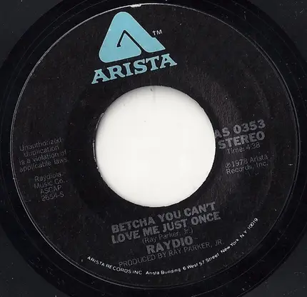 Raydio - Betcha Can't Love Me Just Once