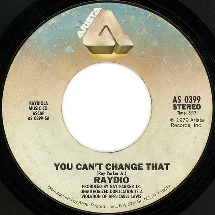 Raydio - You Can't Change That