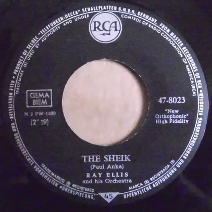 Ray Ellis And His Orchestra - The Sheik / Dumpy