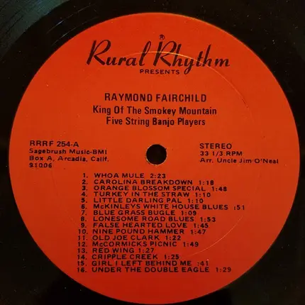 Raymond Fairchild - King Of The Smokey Mountain Banjo Players