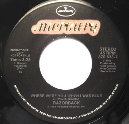 Razorback - Where Were You When I Was Blue