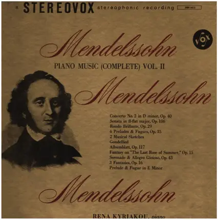 Rena Kyriakou - Hans Swarowsky - Mendelssohn Piano Music Vol. II