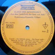 LP - Renaissance-Ensemble Pöhlert - Glanz Der Renaissance - Aus Der Liederbuch Des Arnt Von Aich