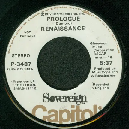 Renaissance - Spare Some Love / Prologue