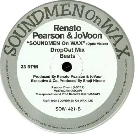 Renato Pearson & Jovonn - Soundmen On Wax (Optic Vision)