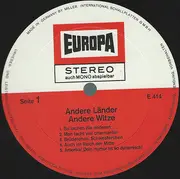 LP - Renate Pichler , Joachim Wolff , Jens Kiehn , Oskar Chloupek - Andere Länder Andere Witze