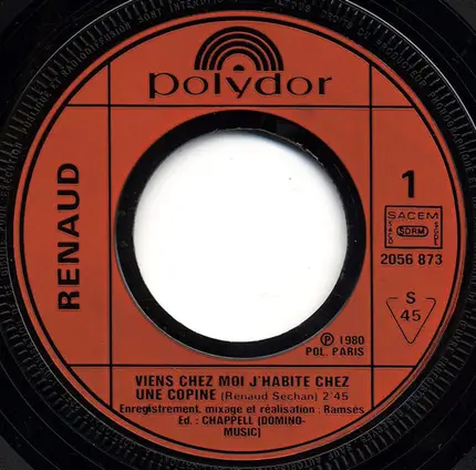Renaud - Musique Originale Du Film Viens Chez Moi, J'habite Chez Une Copine