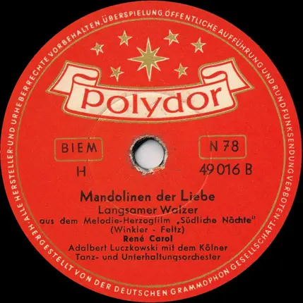 René Carol - Südliche Nächte / Mandolinen Der Liebe