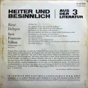7inch Vinyl Single - René Deltgen Liest François Villon - René Deltgen Liest François Villon - EP