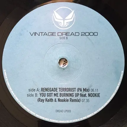 Renegade / Nookie - Terrorist (PA Mix) / You Got Me Burning Up (Ray Keith & Nookie Remix)