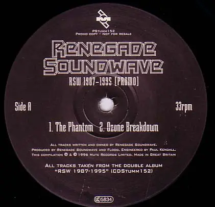 Renegade Soundwave - Rsw 1987-1995