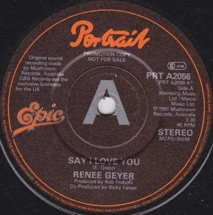 Renee Geyer - Say I Love You / Good Lovin'
