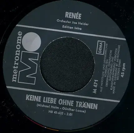 Renée Martin - Good Bye, Jimmy, Good Bye / Keine Liebe Ohne Tränen