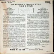 LP - Reno And Smiley - The World's 15 Greatest Hymns - Mono