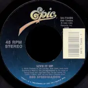 7'' - REO Speedwagon - Live It Up / All Heaven Broke Loose - Polystyrene