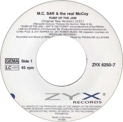 Real McCoy - Pump Up The Jam - Rap