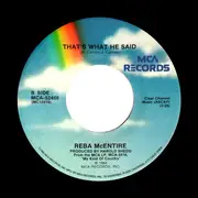 7inch Vinyl Single - Reba McEntire - How Blue / That's What He Said