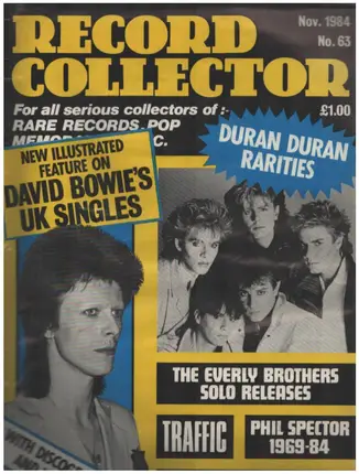 Record Collector - No.63 / NOV. 1984 - David Bowie