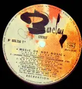 LP - Recreation - Music Or Not Music - original 1st french