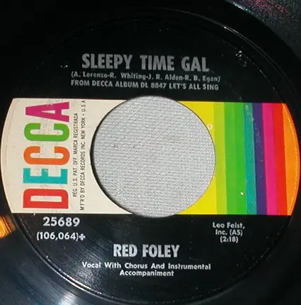 Red Foley - Goodnight Irene / Sleepy Time Gal