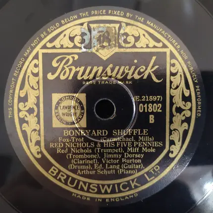 Red Nichols And His Five Pennies - Buddy's Habits / Boneyard Shuffle