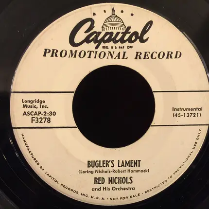 Red Nichols And His Five Pennies - Glory, Glory / Bugler's Lament