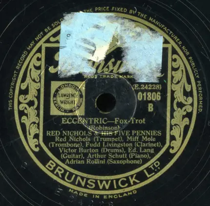 Red Nichols And His Five Pennies - Riverboat Shuffle / Eccentric