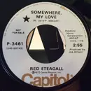 7inch Vinyl Single - Red Steagall - Somewhere My Love / Give Me One More Chance