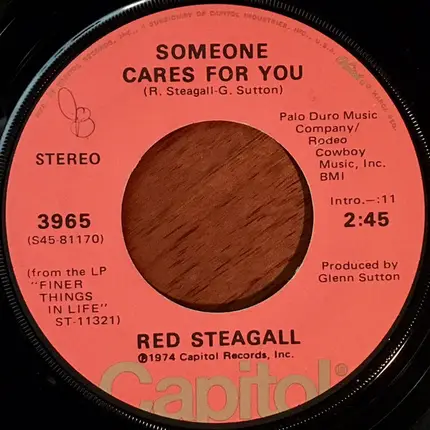 Red Steagall - Throw Away Heart / Someone Cares For You