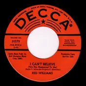 Red Williams - I Can't Believe (This Has Happened To Me)