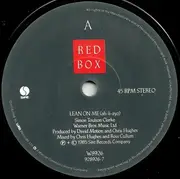 7'' - Red Box - Lean On Me - Paper Labels