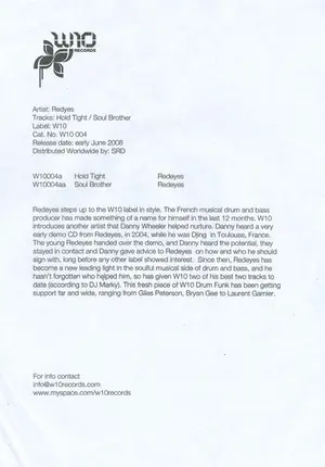 Redeyes - Hold Tight / Soul Brother