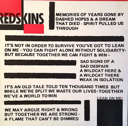 Redskins - Lean On Me!