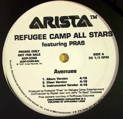 Refugee Camp All Stars, Pras Michel - Avenues