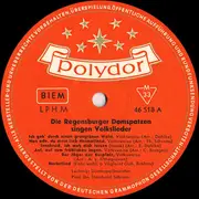 LP - Regensburger Domspatzen - Die Regensburger Domspatzen Singen Volkslieder