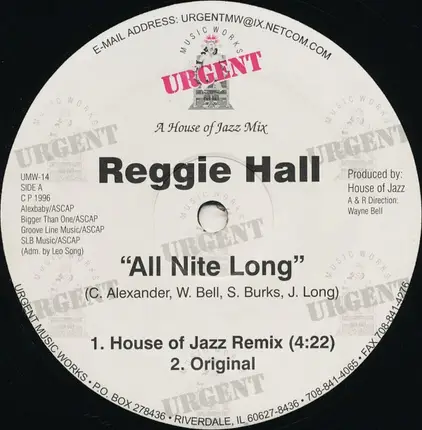 Reggie Hall - All Nite Long