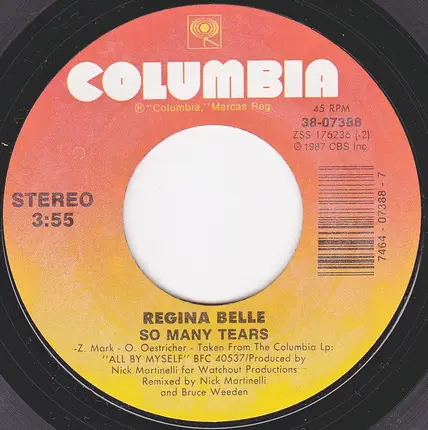 Regina Belle - So Many Tears