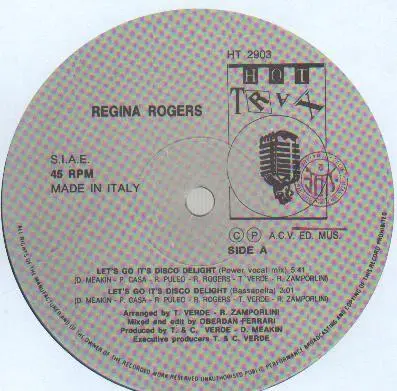 Regina Rogers - Let's Go It's Disco Delight