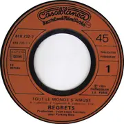 7inch Vinyl Single - Regrets - Tout Le Monde S'amuse / L'avion