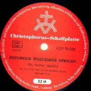 10'' - Reinhold Schneider - Heiße Quellen / Vier Sonette / Der Friede der Welt - Gatefold