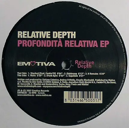 Relative Depth - Profondità Relativa EP