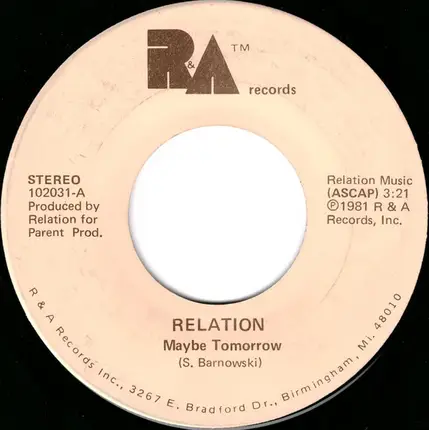 Relation Inc. - Maybe Tomorrow