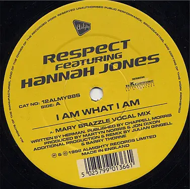 Respect Featuring Hannah Jones - I Am What I Am