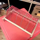 Vinyl Storage - Retro Single Ständer - für 50 Singles, rot/blau