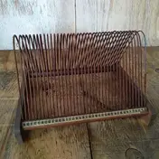 Retro Single Ständer - für 38 Singles, aus Holz