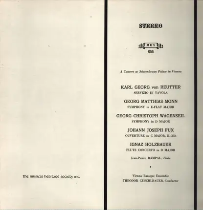 Reutter / Monn / Wagenseil / Fux a.o. - A Concert At Schoenbrunn Palace In Vienna